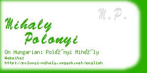 mihaly polonyi business card