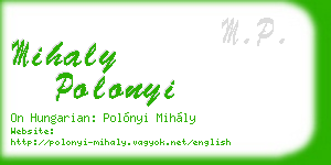 mihaly polonyi business card